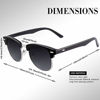 Picture of Polarized Sunglasses for Men Women Semi-Rimless Retro Driving Sun Glasses 100% UV400