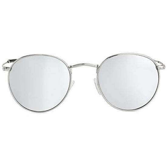 GetUSCart- Small Round Polarized Sunglasses for Men Women Mirrored