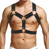 Picture of ACSUSS Mens Elastic Shoulder Chest Muscle Harness Belt with Metal O-rings and Studs Black One Size