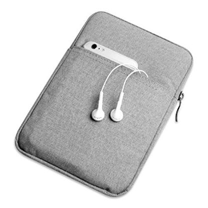 Picture of QIUQIU Nylon Cover Pouch Bag Sleeve for Amazon Kindle Paperwhite/Voyage/All-New Kindle(8th Generation, 2016)/Kindle Oasis E-Reader (Light Gray)