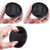 Picture of 49mm Front Lens Cap Cover with Deluxe Cap Keeper for Canon EOS M50 M5 M6 Mark II M200 M100 with Kit Lens EF-M 15-45mm f/3.5-6.3 is STM Lenses and More Lens with 49mm Filter Thread