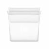 Picture of Zip Top Reusable 100% Platinum Silicone Containers - 2 Bag Set - Frost