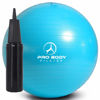 Picture of ProBody Pilates Exercise Ball - Professional Grade Anti-Burst Fitness, Balance Ball for Yoga, Birthing, Stability Gym Workout Training and Physical Therapy - Work Out Guide Included (Teal, 55 cm)