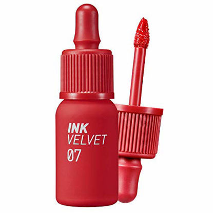 Picture of Peripera Ink the Velvet Lip Tint | High Pigment Color, Longwear, Weightless, Not Animal Tested, Gluten-Free, Paraben-Free | Girlish Red (#07), 0.14 fl oz