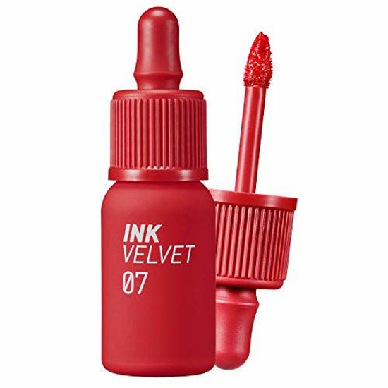 Picture of Peripera Ink the Velvet Lip Tint | High Pigment Color, Longwear, Weightless, Not Animal Tested, Gluten-Free, Paraben-Free | Girlish Red (#07), 0.14 fl oz