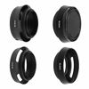 Picture of SIOTI Camera Standard Hollow Vented Metal Lens Hood with Cleaning Cloth and Lens Cap Compatible with Leica/Fuji/Nikon/Canon/Samsung Standard Thread Lens