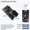 Picture of IO CREST M.2 B+M Key to SATA III 2 Ports Expansion Card Jmicro JMB582 Chipset, Add Two SATA 3.0 Devices to Any M.2 2242 Slot SI-ADA40149