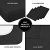 Picture of Queen Size Sheet Set - 6 Piece Set - Hotel Luxury Bed Sheets - Extra Soft - Deep Pockets - Easy Fit - Breathable & Cooling Sheets - Wrinkle Free - Comfy - Black Bed Sheets - Queens Sheets - 6 PC