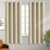 Picture of BGment Blackout Curtains - Grommet Thermal Insulated Room Darkening Bedroom and Living Room Curtain, Set of 2 Panels (52 x 63 Inch, Beige)