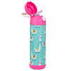 Picture of Snug Flask for Kids (500ml) - Vacuum Insulated Water Bottle with Straw (Llamas)