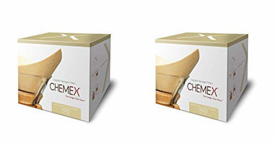 Picture of Chemex Bonded Pre-folded Unbleached Square Coffee Filters, Set of 200