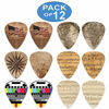 Picture of Creanoso Vintage Guitar Picks (12-Pack) - Premium Music Gifts & Guitar Accessories for Husband Dad Boys Son Men Him Boyfriend Musician Gift - Medium Gauge Celluloid - Best Dad Gifts