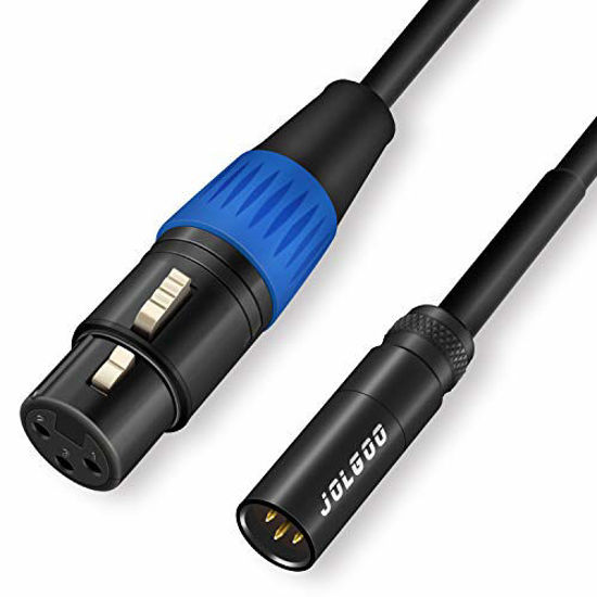 Picture of Mini XLR Male to XLR Female Audio Cable, 3-pin Mini XLR Male to XLR Female Cable, for BMPCC 4K Camera Video Assist 4K Sharp 8K, 3.3 Feet - JOLGOO