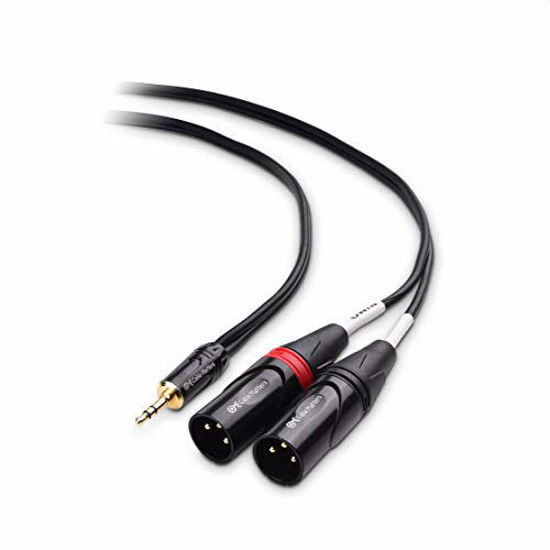 Picture of Cable Matters 3.5mm 1/8 Inch TRS to 2 XLR Cable, Male to Male Aux to Dual XLR Breakout Cable - 3 Feet