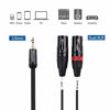 Picture of Cable Matters 3.5mm 1/8 Inch TRS to 2 XLR Cable, Male to Male Aux to Dual XLR Breakout Cable - 3 Feet