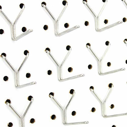 Picture of Pegboard Hooks 100-Pack 2" L-Hook - Will Not Fall Out - Fits Any Peg Board - Stainless Steel - Organize Tools, Accessories, Workbench, Garage Storage, Kitchen, Craft or Hobby Supplies, Jewelry, Retail