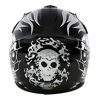 Picture of XFMT Youth Kids Motocross Offroad Street Dirt Bike Helmet Goggles Gloves Atv Mx Helmet Black Skull L