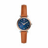 Picture of Fossil Women's Carlie Mini Quartz Leather Three-Hand Watch, Color: Brown (Model: ES4701)