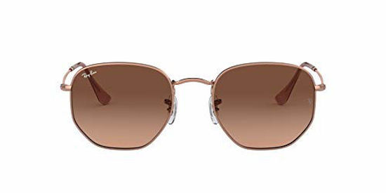 Picture of Ray-Ban unisex adult Rb3548n Flat Lens Sunglasses, Copper/Pink Gradient Brown, 48 mm US