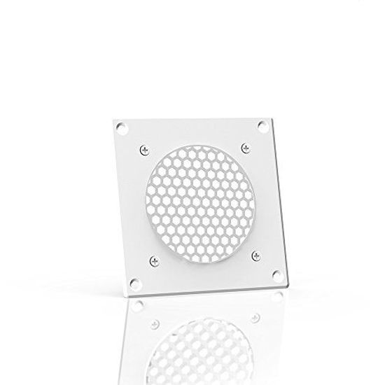 Picture of AC Infinity White Ventilation Grille 4", for PC Computer AV Electronic Cabinets, Replacement Grille for AIRPLATE S1, can Mount one 80mm Fan