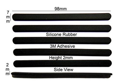 Picture of Silicone Rubber Feet Set 98mm(L) x 7mm(W) x 2mm(H) 5pcs Self Adhesive [RB212]
