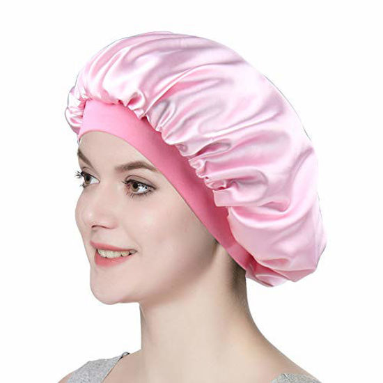 Picture of Night Hat for Girls Fashionable Satin Sleep Cap