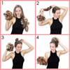 Picture of Messy Bun Hair Piece Thick Updo Scrunchies Hair Extensions Ponytail Hair Accessories Black&Dark Auburn