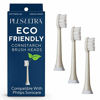 Picture of PLUS ULTRA Eco-Friendly Biodegradable Brush Heads Compatible with Philips Sonicare Click On Handles| 3-Pack Of Electric Toothbrush Replacement Heads | Dentist Designed Bristles