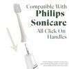 Picture of PLUS ULTRA Eco-Friendly Biodegradable Brush Heads Compatible with Philips Sonicare Click On Handles| 3-Pack Of Electric Toothbrush Replacement Heads | Dentist Designed Bristles