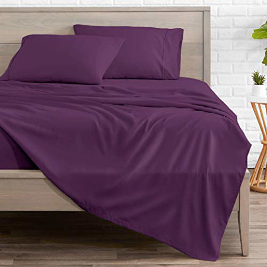 GetUSCart- Bare Home Queen Sheet Set - 1800 Ultra-Soft Microfiber Bed Sheets  - Double Brushed Breathable Bedding - Hypoallergenic - Wrinkle Resistant - Deep  Pocket (Queen, Plum)