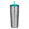 Picture of bubba Straw Envy Vacuum-Insulated Stainless Steel Tumbler, 24 oz., Island Teal Lid