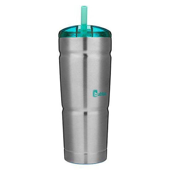 Picture of bubba Straw Envy Vacuum-Insulated Stainless Steel Tumbler, 24 oz., Island Teal Lid