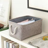 Picture of TheWarmHome Storage Basket Christmas Fabric Basket for gifts with Rope Handles