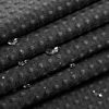 Picture of Extra Long Waffle Weave Shower Curtain 71" W x 84" H - Hotel Luxury Spa, 230 GSM Heavy Weighted Fabric, Water Repellent, Black, 71x84