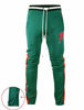 Picture of SCREENSHOTBRAND-P11853 Mens Hip Hop Premium Slim Fit Track Pants - Athletic Jogger Rose Embroidery Bottom with Taping-Green-Medium