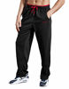 Picture of ZENGVEE Sweatpants for Men with Zipper Pockets Open Bottom Athletic Pants for Jogging, Workout, Gym, Running, Training (0709BlackRed01,M)