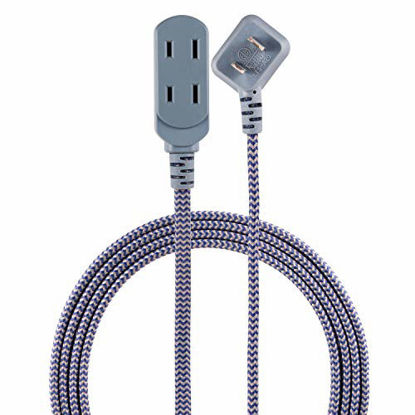 Cordinate Designer On/Off Switch Plug, 6 Ft Braided Power Cord, 3 Prong,  Slip Resistant Base, Tabletop or Wall Mount, Perfect for Lamps/Seasonal  Lights, Teal, 50891, 1 Pack 