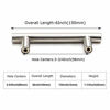 Picture of homdiy 50Pack Cabinet Handles Brushed Nickel Cabinet Pulls 3-3/4in Hole Center - HD201SN Kitchen Hardware for Cabinets Sliver Cabinet Hardware Pulls for Bathroom, Bedroom,Wardrobe