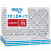 Picture of Aerostar Allergen and Pet Dander 12x24x1 MERV 11 Pleated Air Filter Made in The USA Actual Size 11 3/4"x21 3/4"x3/4" 4 Pack