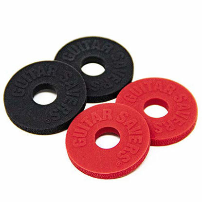 Picture of Guitar Savers Premium Strap Locks (2 Pair) - Red & Black