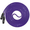 Picture of LyxPro 3 Feet XLR Microphone Cable Balanced Male to Female 3 Pin Mic Cord for Powered Speakers Audio Interface Professional Pro Audio Performance and Recording Devices - Purple