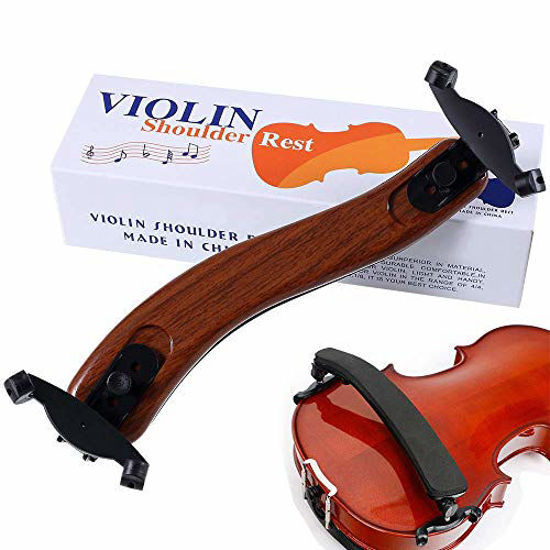 Picture of Maple Adjustable Violin Shoulder Rest EVA Foam Padded for 3/4 4/4 Size Violin (3/4 4/4 Violin or 12" 13" Viola Should Rest)