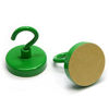 Picture of CMS Magneitcs Ceramic Magnet Hook 1 1/4" in Diameter with 18 LB Holding Power 6-Count (Green)