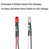 Picture of EDGELEC 50pcs 12 Volt 10mm Red LED Lights Emitting Diodes Pre Wired 7.9 Inch DC 12v LED Light Diffused Colored Lens Small LED Lamps