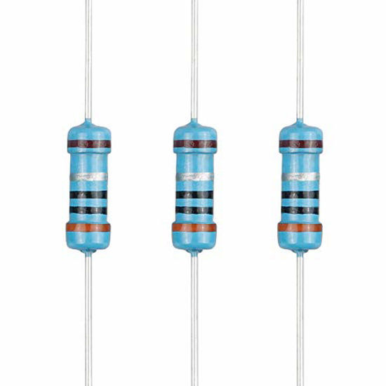 Picture of EDGELEC 100pcs 3 ohm Resistor 1/2w (0.5Watt) ±1% Tolerance Metal Film Fixed Resistor, Multiple Values of Resistance Optional