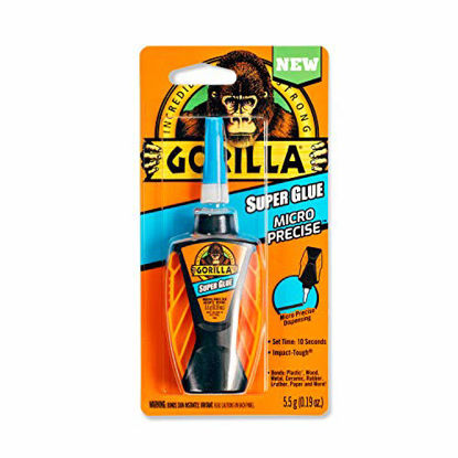 Picture of Gorilla Micro Precise Super Glue, 5,5 gram, Clear, (Pack of 1),102812