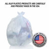 Picture of Aluf Plastics 55-60 Gallon Trash Bags - (Commercial 200 Pack) - Source Reduction Series Value High Density 22 Micron Gauge (equiv) - Intended for Home, Office, Bathroom, Paper, Styrofoam