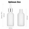 Picture of PrettyCare Eye Dropper Bottle 1 oz (24 Pack Frosted Glass Bottles 30ml with Silver Caps, 48 Labels, Funnel & Measured Pipettes) Empty Tincture Bottles for Essential Oils, Perfume