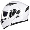 Picture of ILM Motorcycle Dual Visor Flip up Modular Full Face Helmet DOT 6 Colors (L, WHITE)