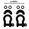 Picture of AUTMATCH Shackles 3/4" D Ring Shackle (2 Pack) 41,887Ib Break Strength with 7/8" Screw Pin and Shackle Isolator & Washers Kit for Tow Strap Winch Off Road Vehicle Recovery Matte Black